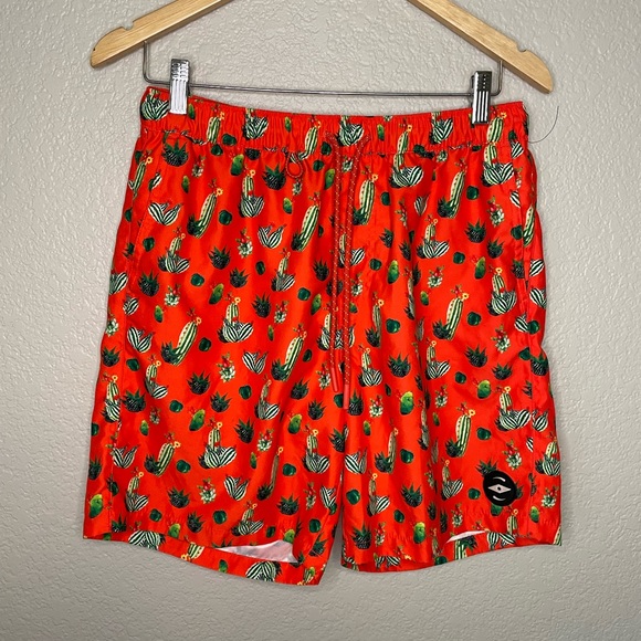 Dravus Terrapin Coral Board Shorts Red Cacti Medium - Picture 6 of 6